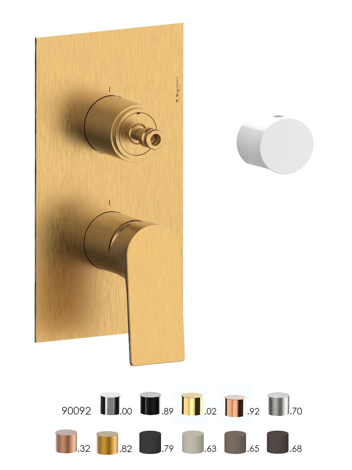 Однорычажный встраиваемый смеситель для душа с переключателем Rubinetterie Frattini Нарцисс ARCH-00057077 - Вид №9