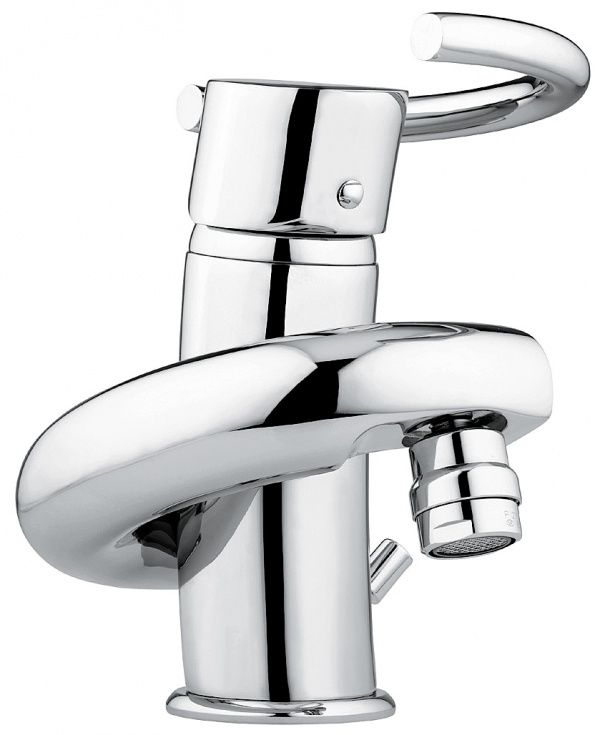 6604SC Смеситель Twist с донным клапаном для биде, цвет матовый хром-хром EMMEVI