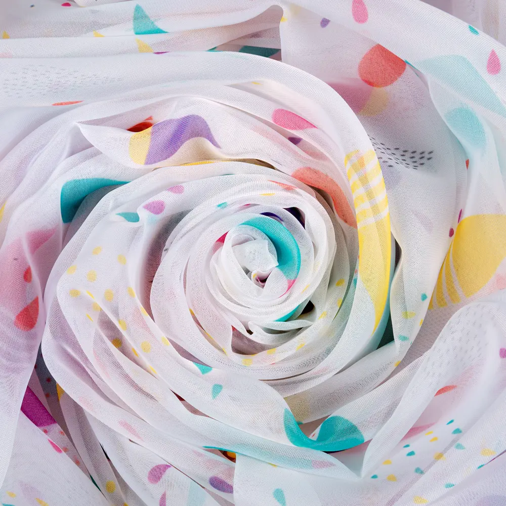 Тюль на ленте Капли 250х260 см полиэстер геометрия SEASONS STLM-2153541 - Вид №1