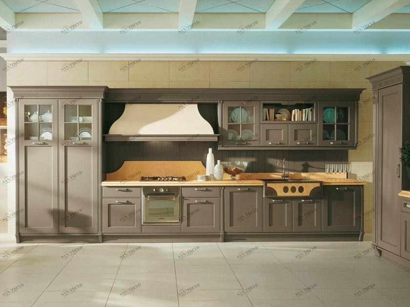 Aster Cucine Линейная модульная кухня с ручками Opera sun-id-1468780