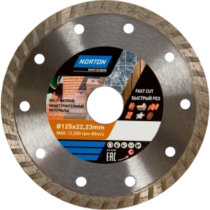 Диск алмазный универсальный Norton 70184603362 турбо 125x22.2x2.2 мм
