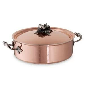Кастрюля низкая Opus Cupra OCA2609X, с крышкой, медь/нержавеющая сталь, Ø26 см, 5 л
