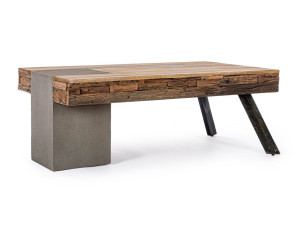 Деревянный прямоугольный журнальный столик