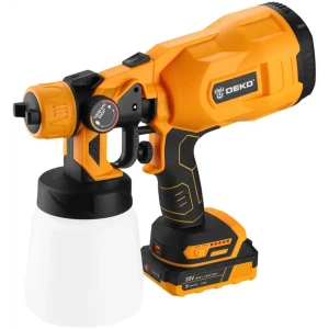Краскопульт аккумуляторный Deko DKSG20K2, 20 В Li-ion 2 Ач, 0.6 л/мин