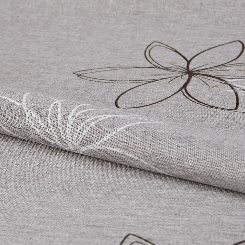 Ткань «Цветы» 1 п/м 280 см лён цвет серо-бежевый ТОРГОВЫЙ ДОМ ТЕКСТИЛЬ STLM-2196113