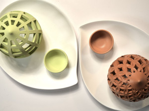 Матовый глазурованный керамический подсвечник