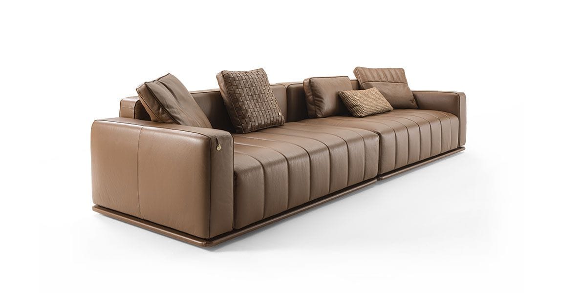 Кожаный модульный диван Vittoria Frigerio Brivio ARCH-00110590 - Вид №1