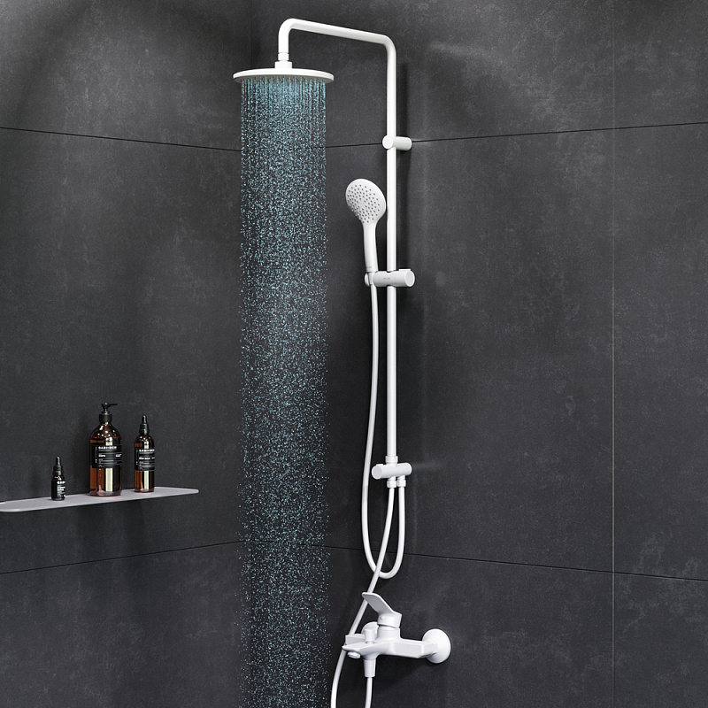 F43885A14 набор 2в1: см-ль д/ванны/душа верхний душ d 220 мм ручн.душ 110 мм 1 ф-ция душев AM.PM X-Joy 