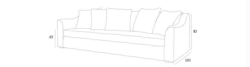 Ткань линейный диван Collett & Victor TOSCANA ARCH-00058626 - Вид №8