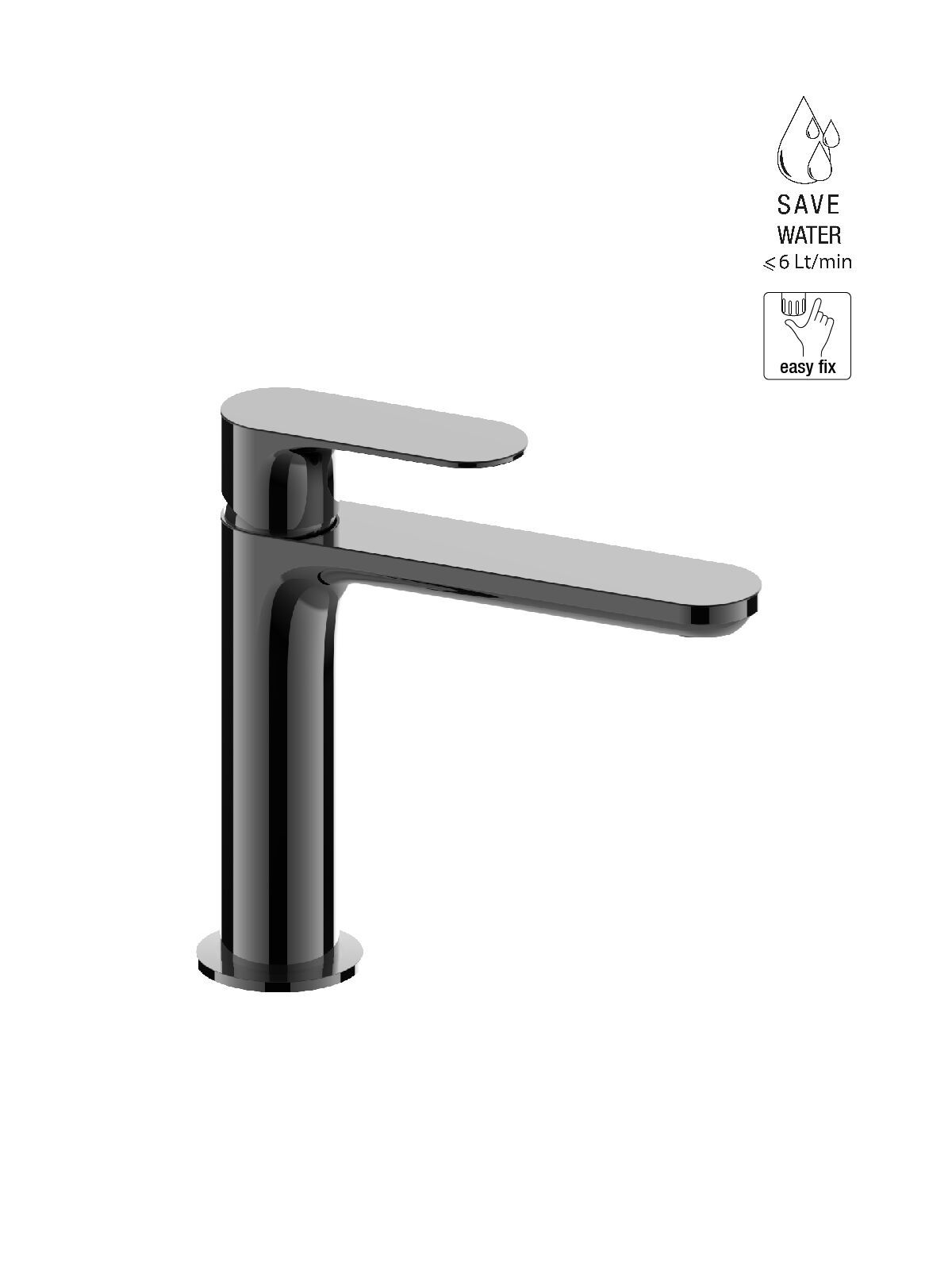 Однорычажный смеситель для раковины без слива Rubinetterie Frattini Lea ARCH-00097358 - Вид №8