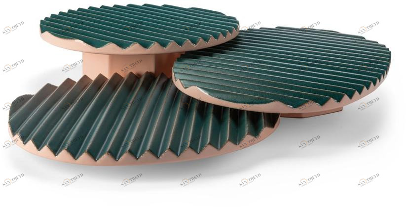 Visionnaire Овальный круглый керамический поднос в современном стиле sun-id-1356128