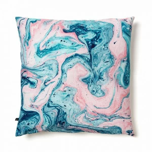 Чехол на подушку Germain 45x45 с принтом от La Forma LA FORMA АБСТРАКТНЫЕ 299201 Синий