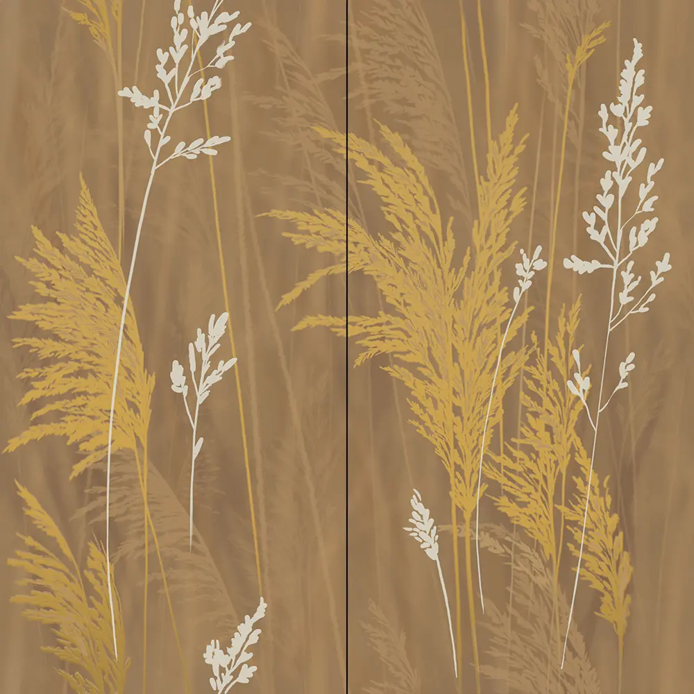 87121373 Декор настенный Azori Forest Pampas 2 31.5x63 см матовый цвет бежевый STLM-0948921  - Вид №1