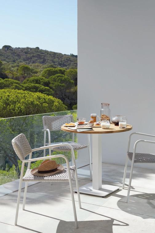 MNST1242 Обеденный стол pa lava 75см x 75см Manutti Napoli - Вид №8