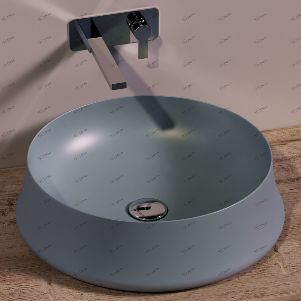 SH01CEMENTOMATT Накладная раковина на столешницу  круглая Simas Sharp