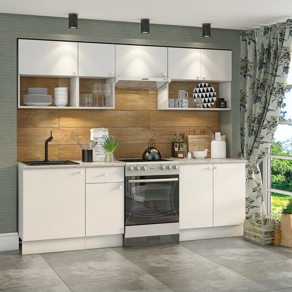 Шкаф напольный «Бэлла» 83.7x50 см, ЛДСП, цвет белый Santreyd STLM-2162329 - Вид №3