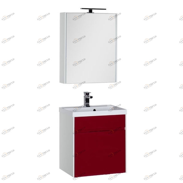 Комплект мебели Aquanet Латина 60 бордо (1 ящик) 00181077