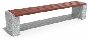 ENCHO ENCHEV - ETE Скамейка из бетона и дерева без спинки  238