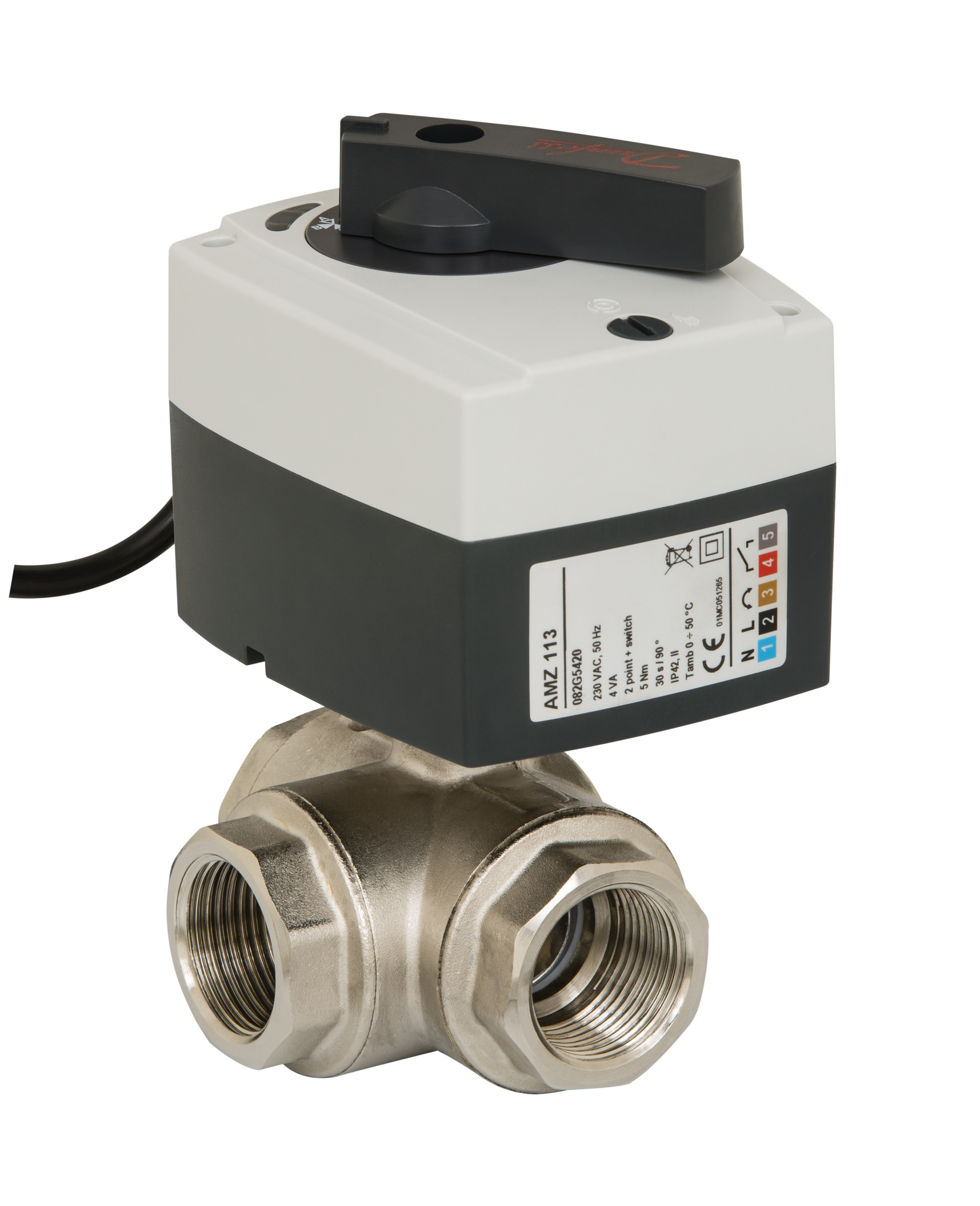 Danfoss Клапаны двухпозиционные шаровые с электроприводом AMZ 112 — проходной, AMZ 113 — трехходовой AMZ 112 кран шар 2х поз Ду40 э/п 230В 082G5410  - Вид №19