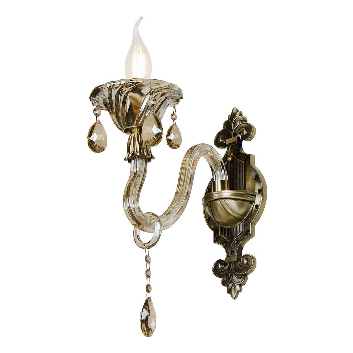 Бра металлическое бронза Asia 61082/1 BR ILAMP СВЕЧА 00-3949097 Бронза;прозрачный  - Вид №2