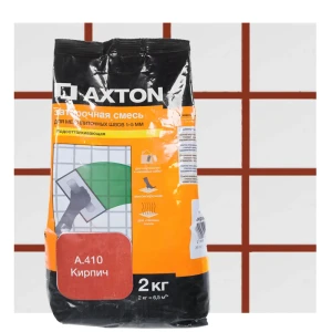 Затирка цементная Axton А.410 2 кг цвет кирпич