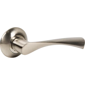 Дверная ручка Code Deco 14023-NIS/CR, без запирания, комплект, цвет матовый никель/хром