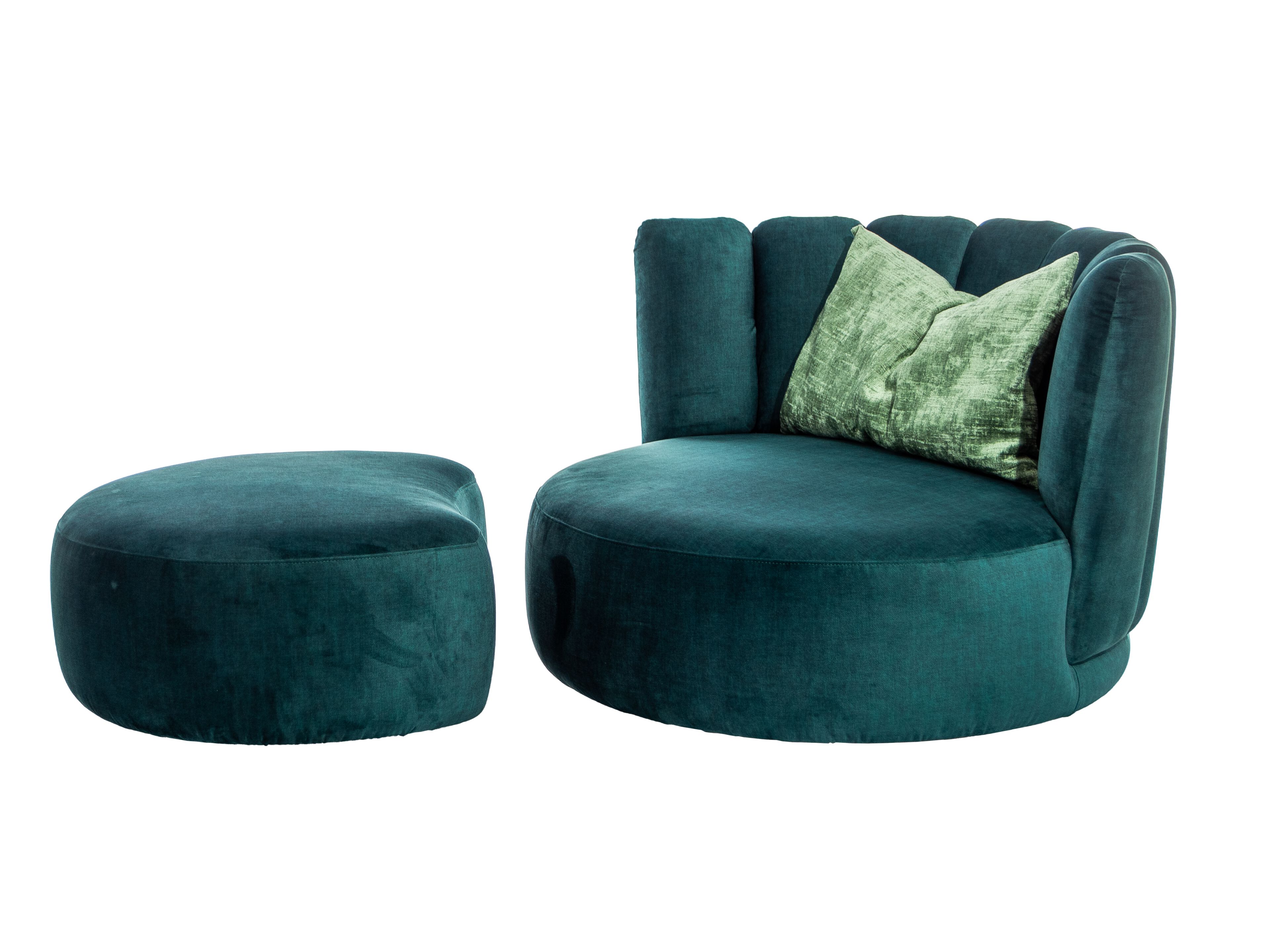 Тканевое кресло с подставкой для ног KFF ARCH-00135959