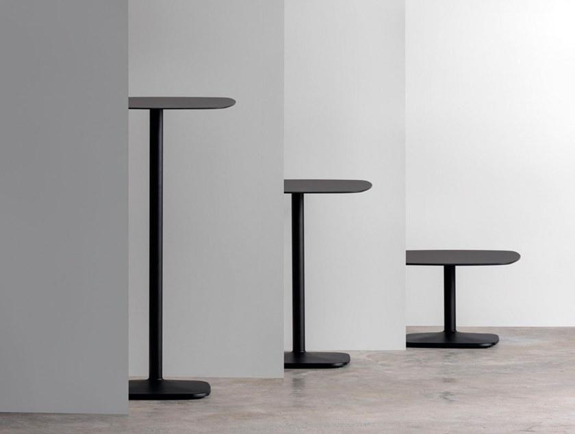 ENEA Квадратный стол со стальным основанием и столешницей из hpl Iron sun-id-1414360 - Вид №3