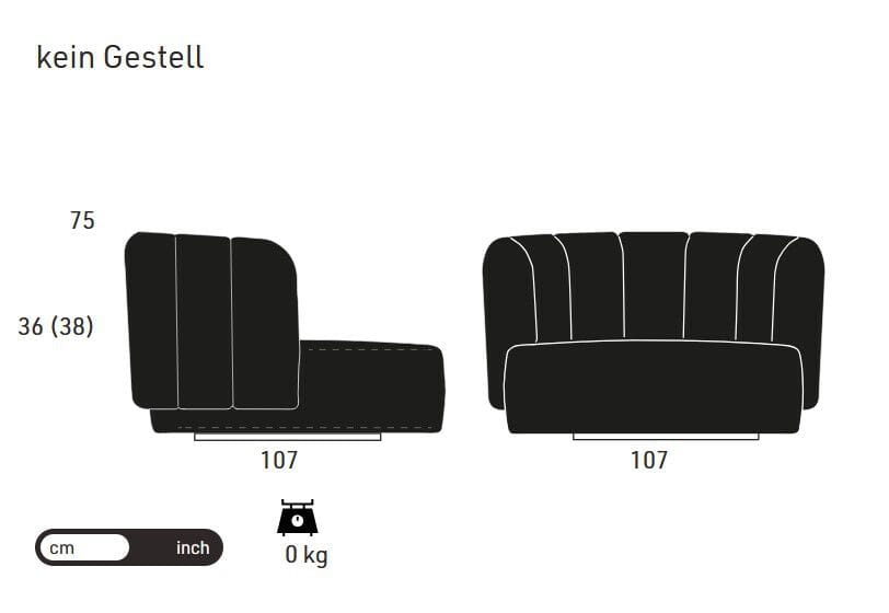 Тканевое кресло с подставкой для ног KFF ARCH-00135959 - Вид №12