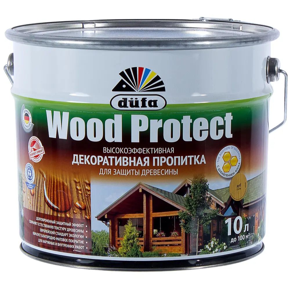 Антисептик Wood Protect цвет дуб 10 л Dufa STLM-2176559