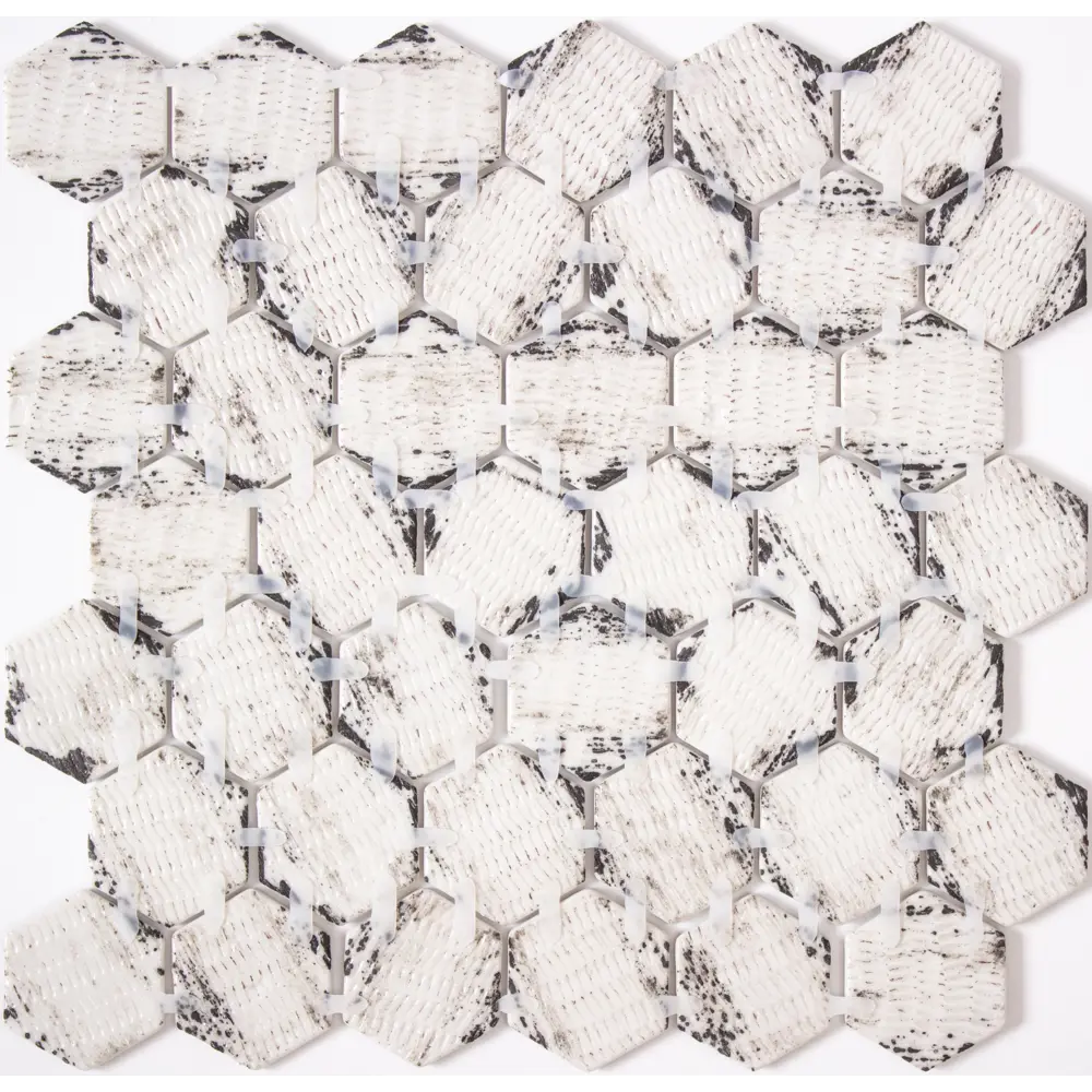 Мозаика Hexag Marble Coimbra стекломасса 28.4x4.9 см цвет черный Santreyd Мозаика Onix STLM-2106362 - Вид №4