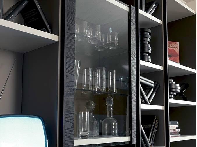 Fimar Открытый книжный шкаф, покрытый лаком вяза Edis system sun-id-1445223 - Вид №1