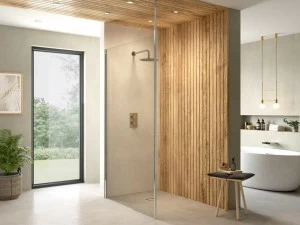 Flair Showers Душевая кабина со стеклянной панелью и стабилизатором поперечной устойчивости Ayo Ayo10mw90c