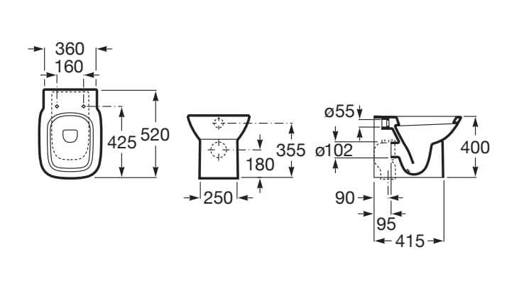 Напольный фарфоровый туалет Roca Deva ARCH-00026667 - Вид №1