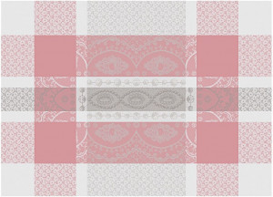 10579034 Garnier-Thiebaut Набор из 4 салфеток сервировочных 54х39см "Матильда" (розовый) Ткань