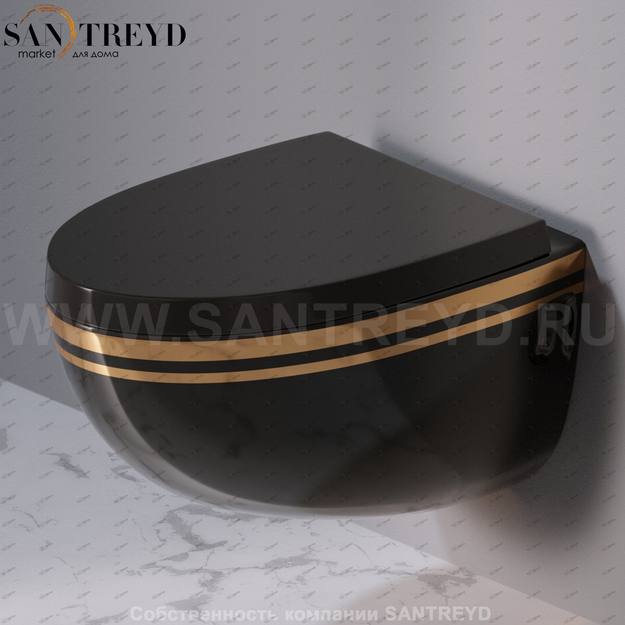 S511.476G Подвесной унитаз настенный Черный A. e T. Italia OVAL Италия AeT ITALIA