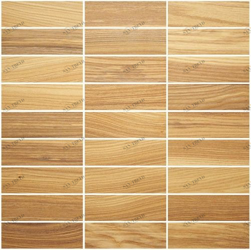 Мозаика и 3D панели из дерева Da Vinci Мозаика 9x3 Emotion 021 Ясень Селект (Гладкая) 324х324 мм 1301100021