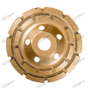 Чашка алмазная сегментная двухрядная D 125 мм зачистная Креост 13037