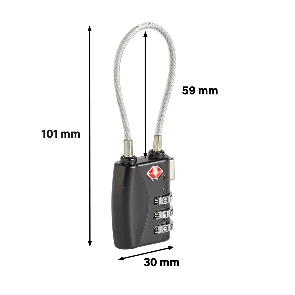 Замок багажный кодовый Standers гибкий, 30 мм, цинк/сталь, 2 шт STLM-2126865 - Вид №4