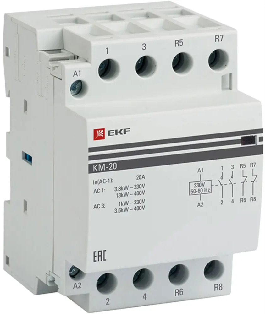 Контактор EKF КМ 2NC для управления мощными нагрузками 84579919