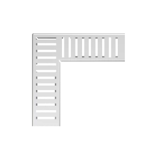 Решетка для дренажного углового желоба 75 мм, нержавеющая сталь