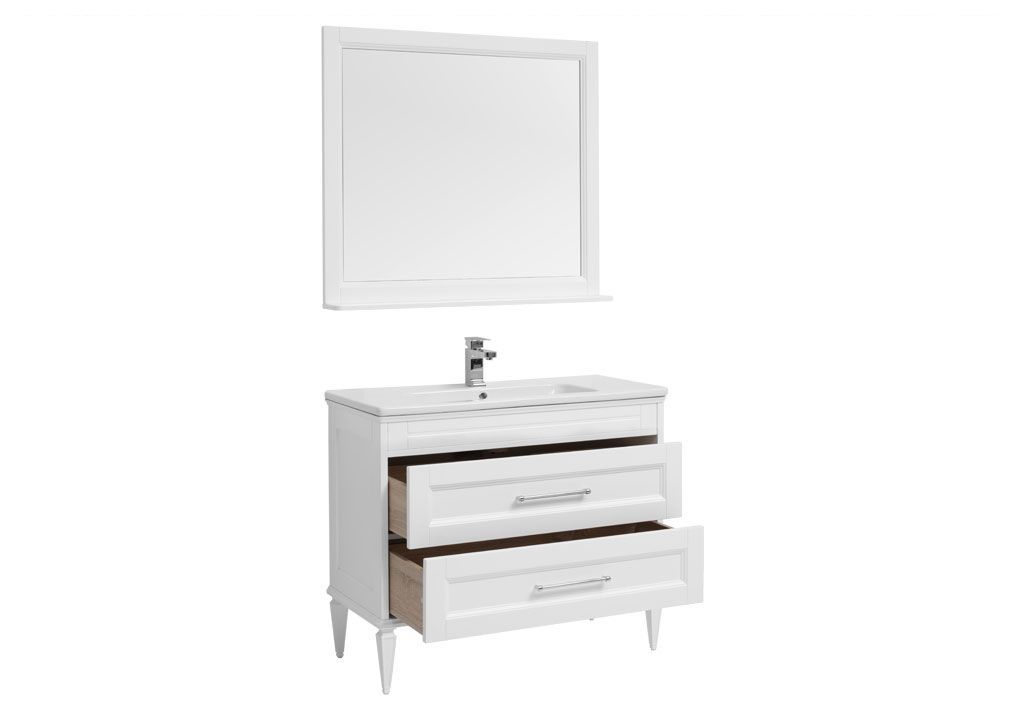 Мебель для ванной Aquanet Бостон М 100 белый 00210628 - Вид №1