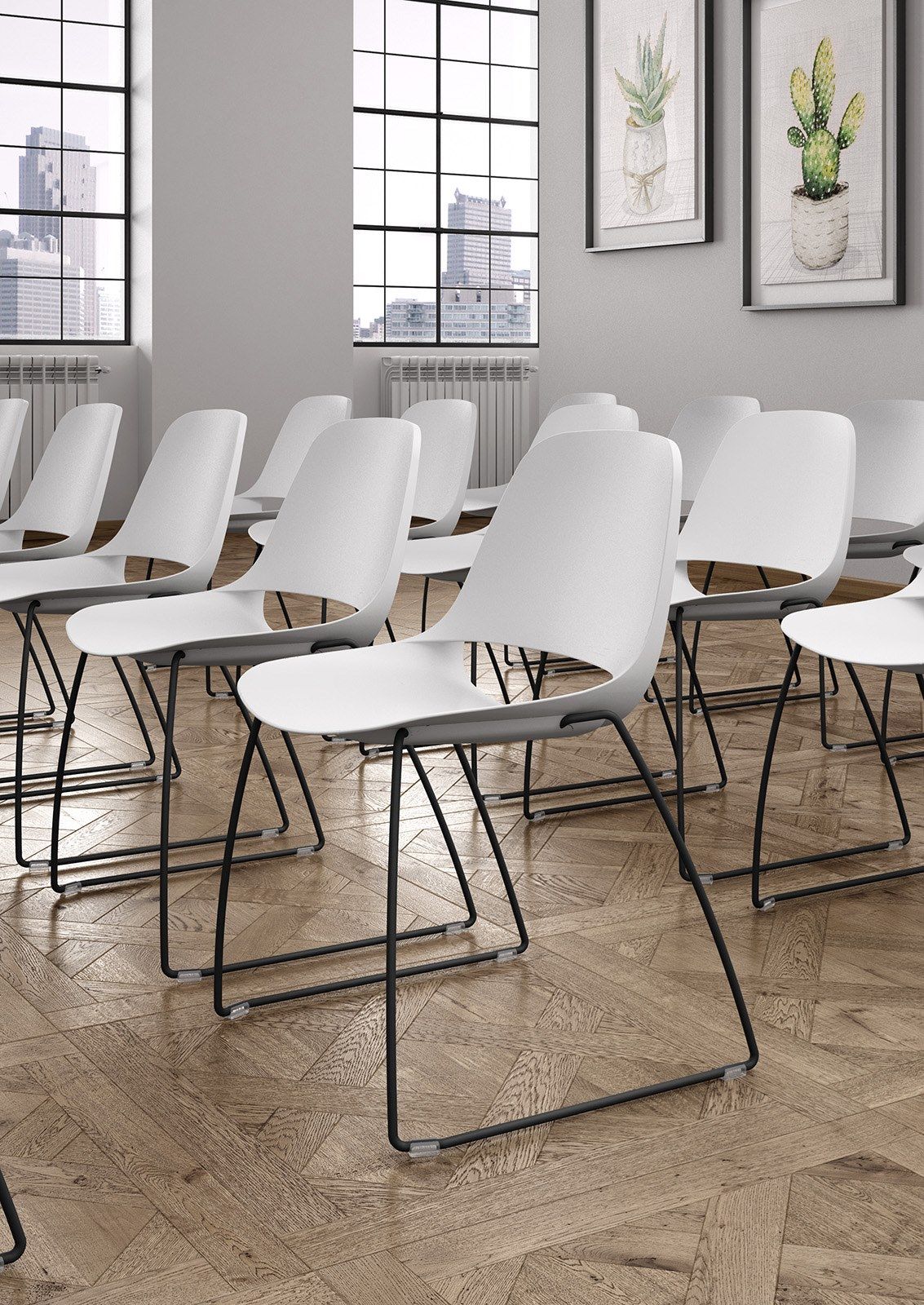 Стул из стали и полипропилена Leyform ARCH-00037987 - Вид №1