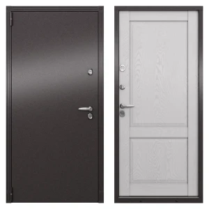 Дверь входная металлическая Норда 880 мм левая цвет магнолия айсберг