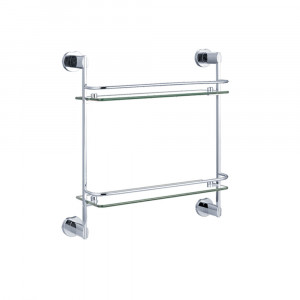 R53915 Полка двойная стеклянная Raiber