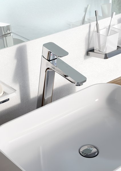 Смеситель для умывальника высокий без донного клапана 333 мм TD F 015.00 Ravak X070130 - Вид №2