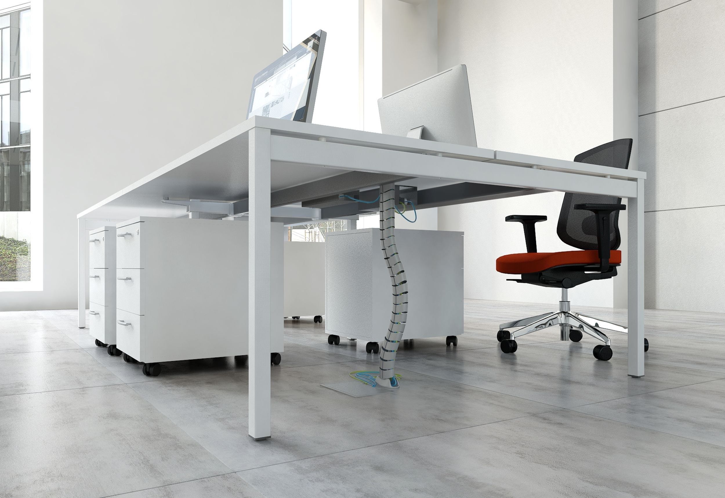 Множественный рабочий стол с звукопоглощающими перегородками MDD Ogi ARCH-00037311 - Вид №4