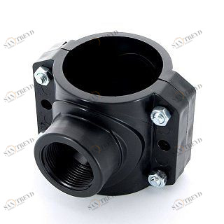 Врезка монтажная 75 x 1" ВР, 4 болта, для труб ПНД UNIDELTA 1019075004