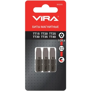 Магнитный набор бит Vira для шуруповерта - 6 профессиональных насадок 89383374