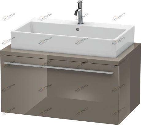 XL541308989 X-Large Тумбочка для консоли Фланелево-серый глянцевый лак Duravit